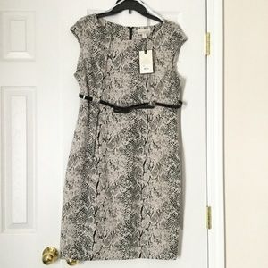 Dana Buchman Dress, Black & grey animal print